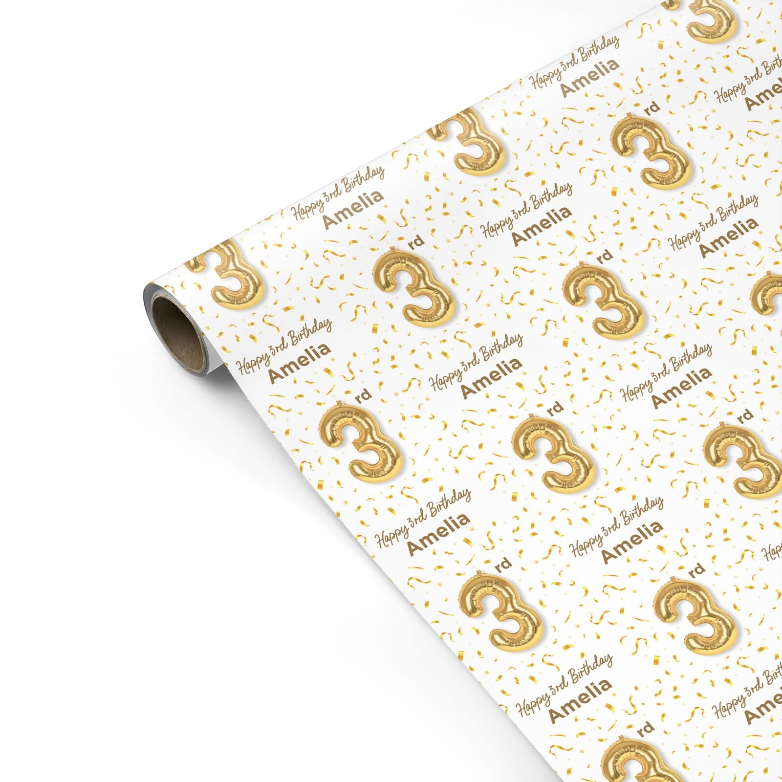 Personalised 3rd Birthday Personalised Gift Wrap