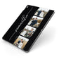 Personalised 4 Photo Couple Name Apple iPad Case on Grey iPad Side View