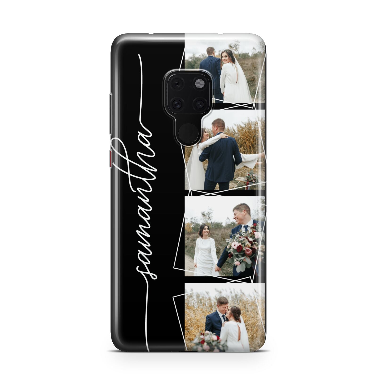 Personalised 4 Photo Couple Name Huawei Mate 20 Phone Case