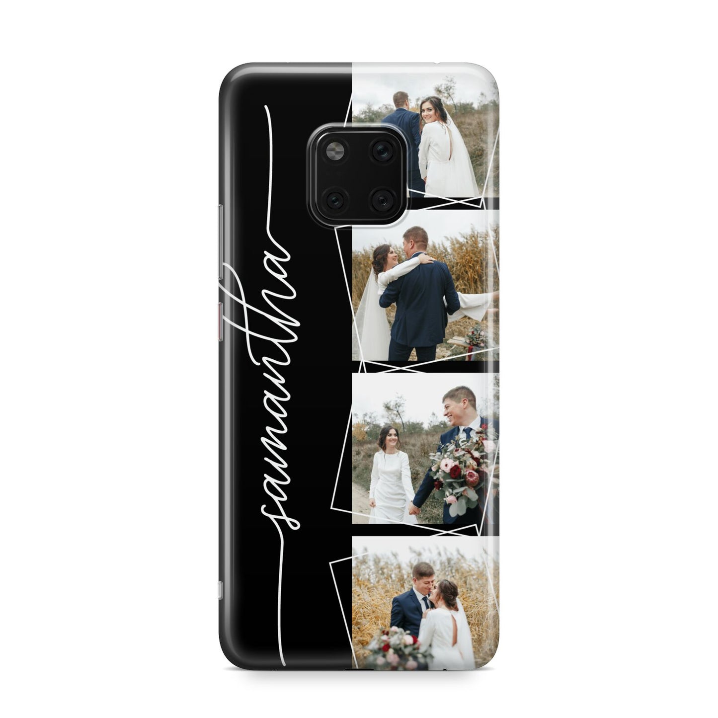 Personalised 4 Photo Couple Name Huawei Mate 20 Pro Phone Case