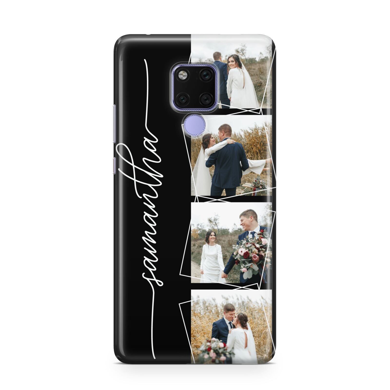 Personalised 4 Photo Couple Name Huawei Mate 20X Phone Case