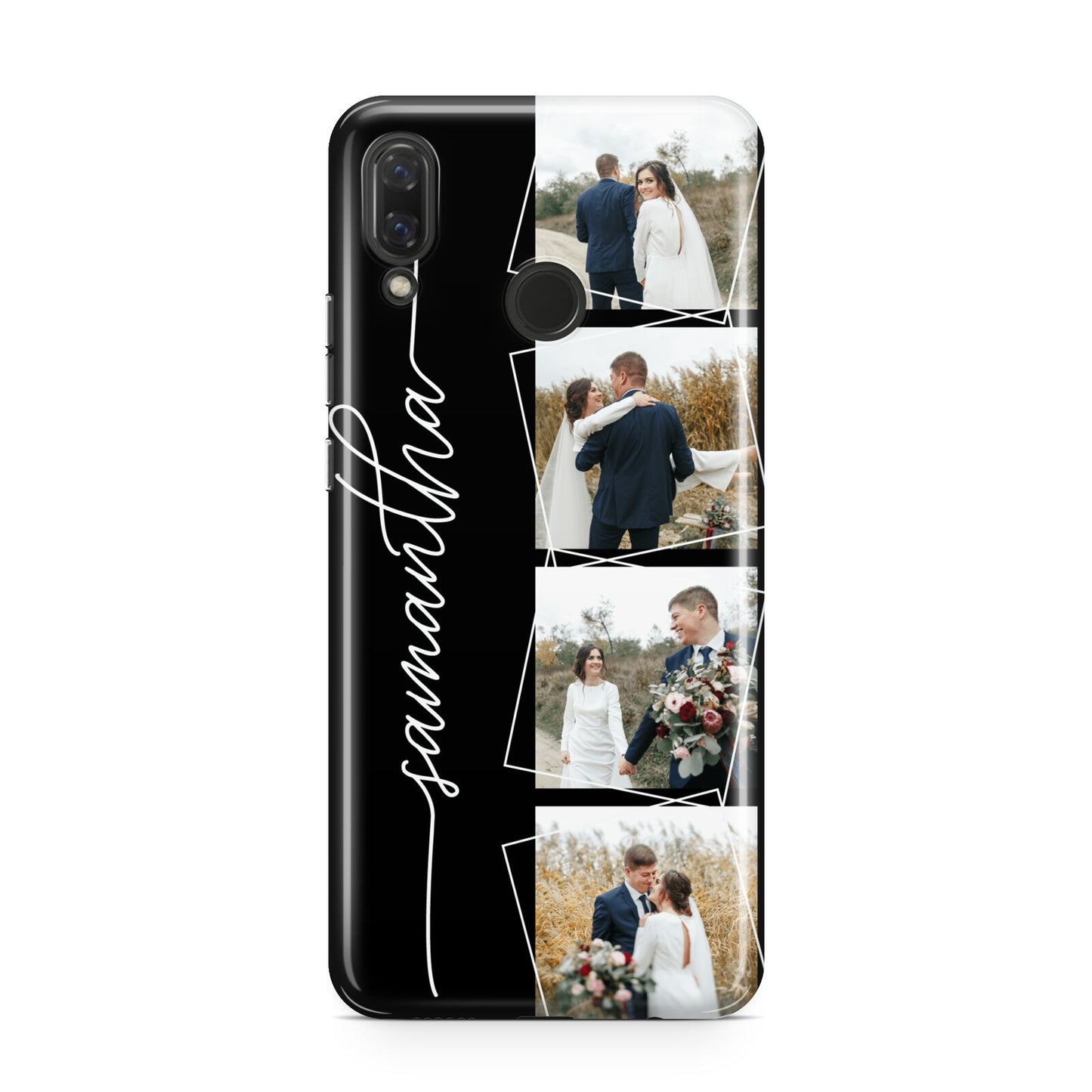 Personalised 4 Photo Couple Name Huawei Nova 3 Phone Case
