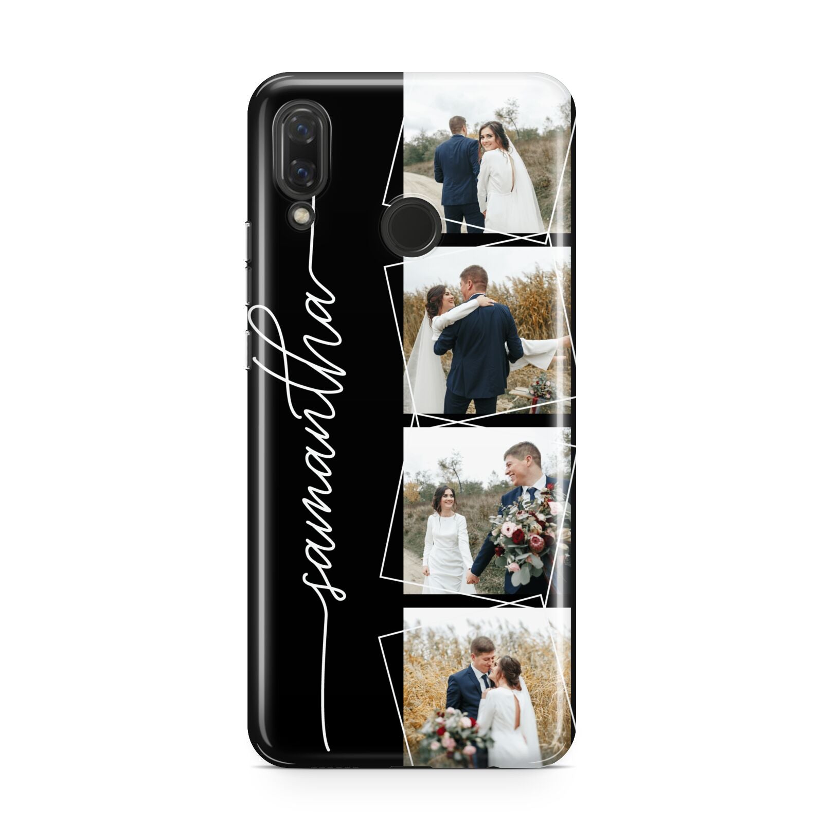 Personalised 4 Photo Couple Name Huawei Nova 3 Phone Case
