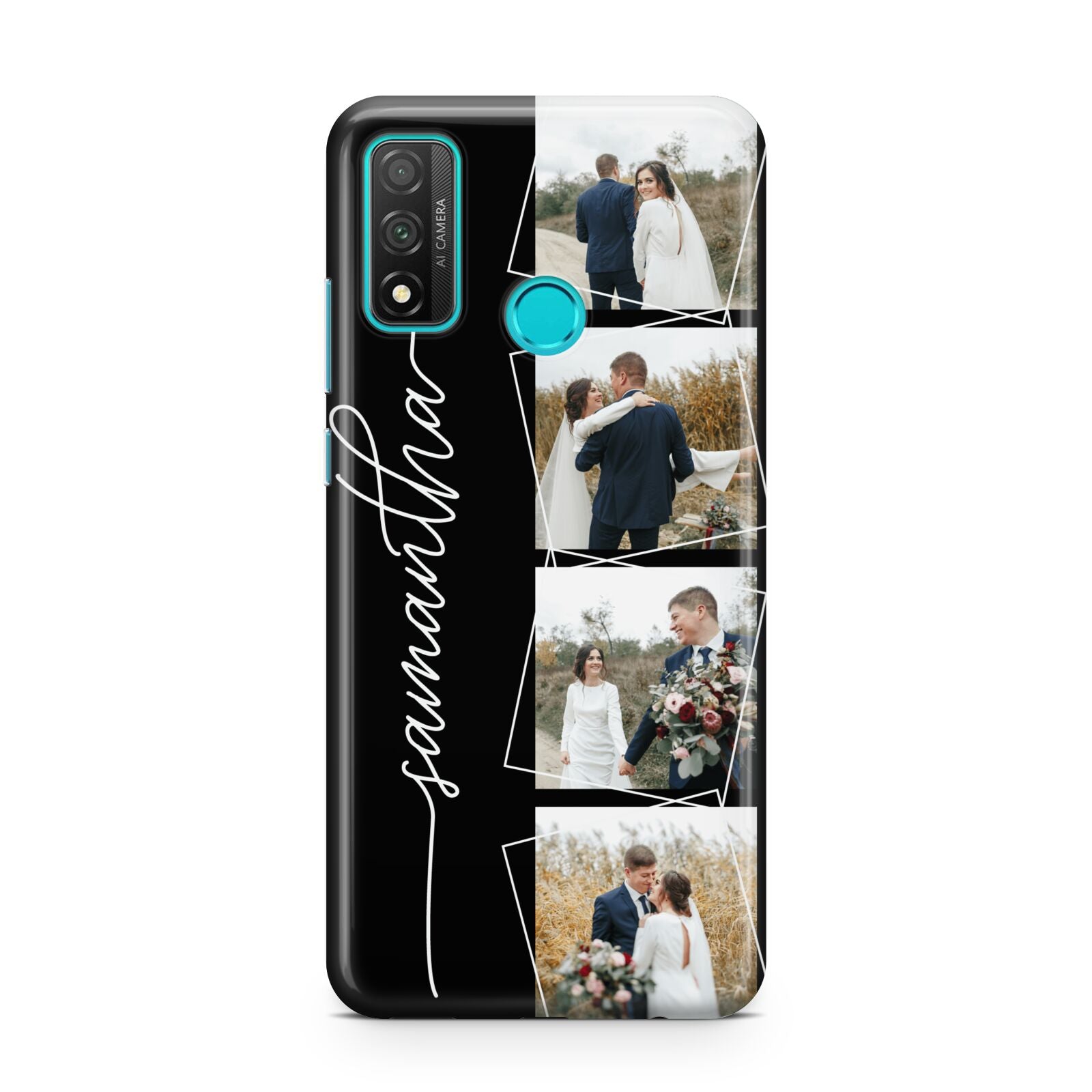 Personalised 4 Photo Couple Name Huawei P Smart 2020