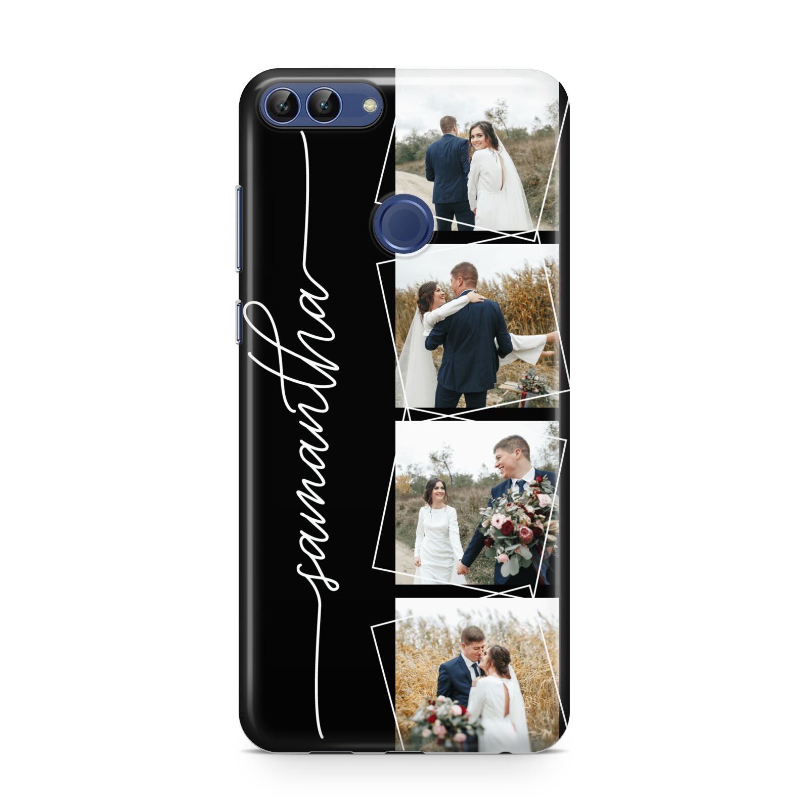 Personalised 4 Photo Couple Name Huawei P Smart Case