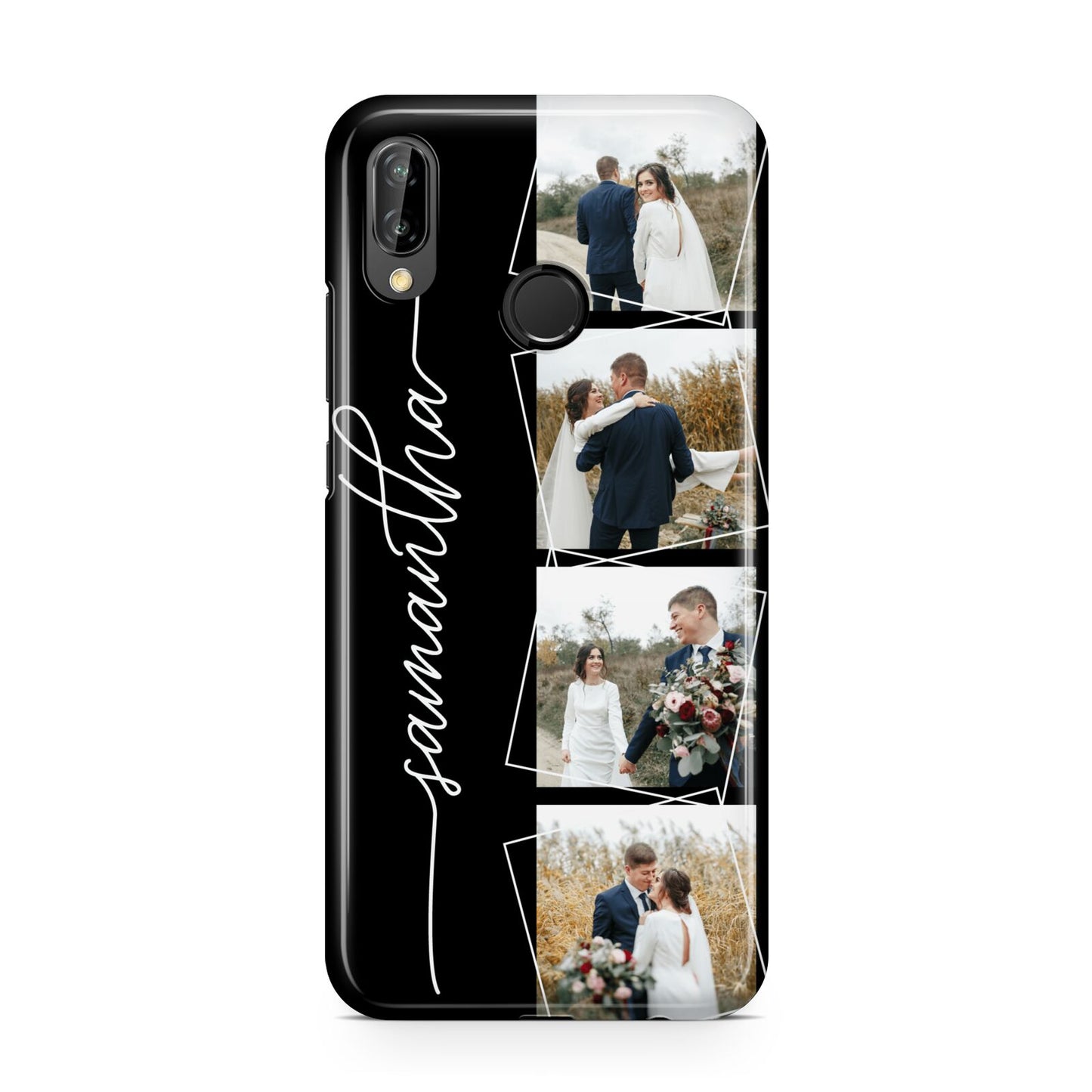 Personalised 4 Photo Couple Name Huawei P20 Lite Phone Case