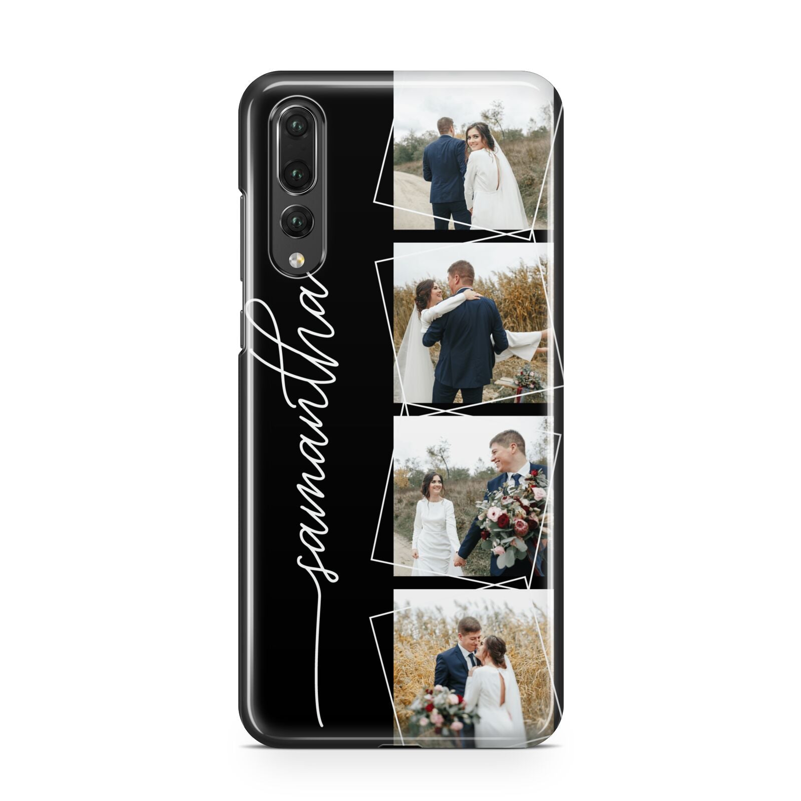 Personalised 4 Photo Couple Name Huawei P20 Pro Phone Case