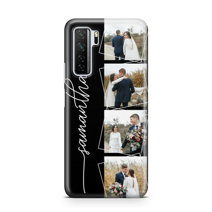 Personalised 4 Photo Couple Name Huawei P40 Lite 5G Phone Case