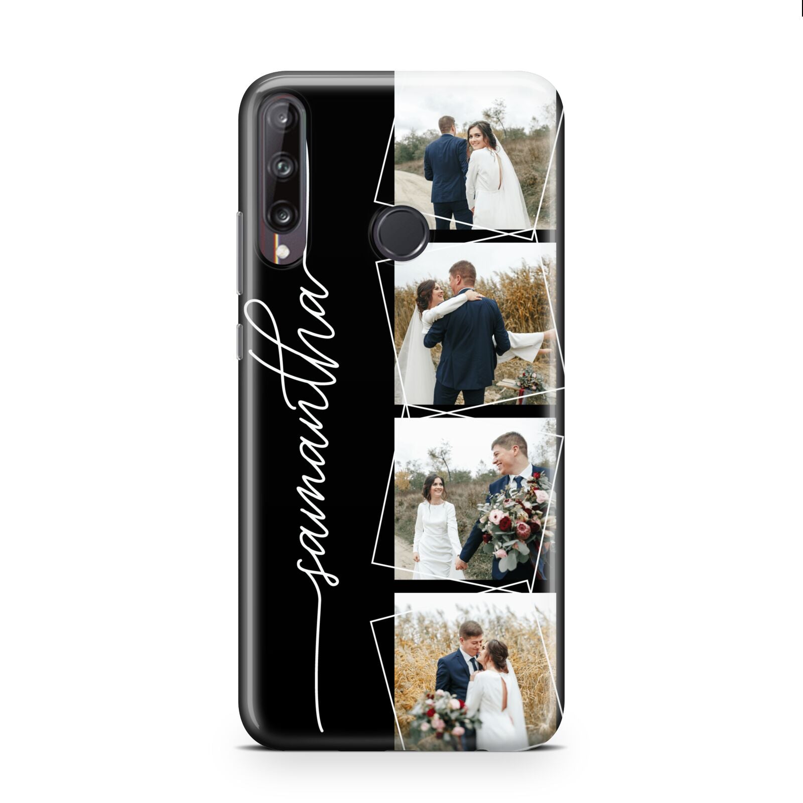 Personalised 4 Photo Couple Name Huawei P40 Lite E Phone Case