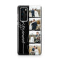 Personalised 4 Photo Couple Name Huawei P40 Phone Case