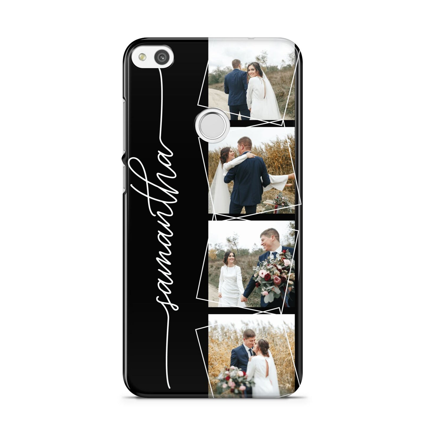 Personalised 4 Photo Couple Name Huawei P8 Lite Case