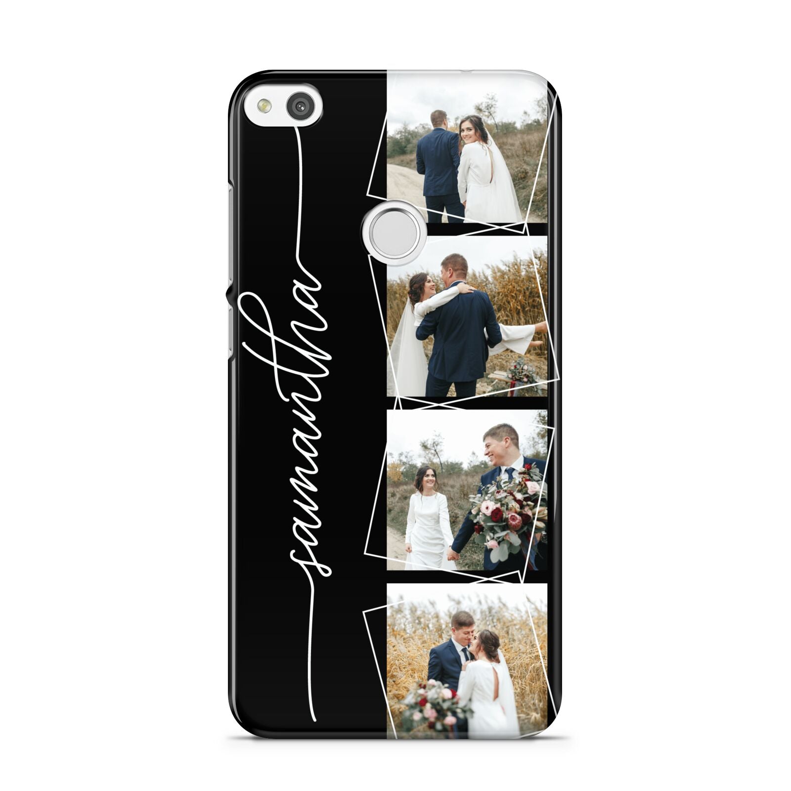Personalised 4 Photo Couple Name Huawei P8 Lite Case
