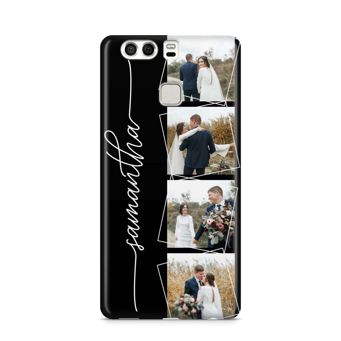 Personalised 4 Photo Couple Name Huawei P9 Case