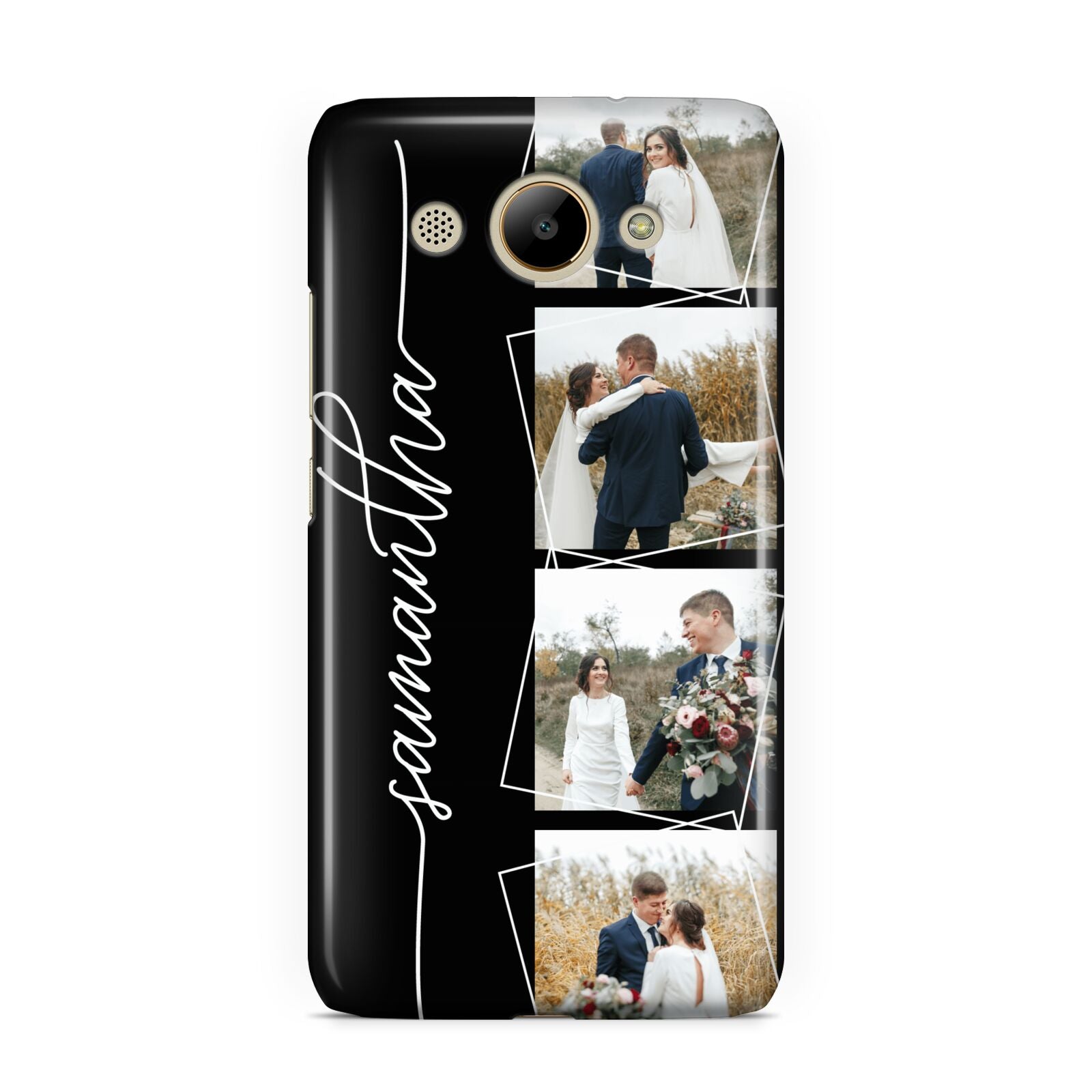 Personalised 4 Photo Couple Name Huawei Y3 2017