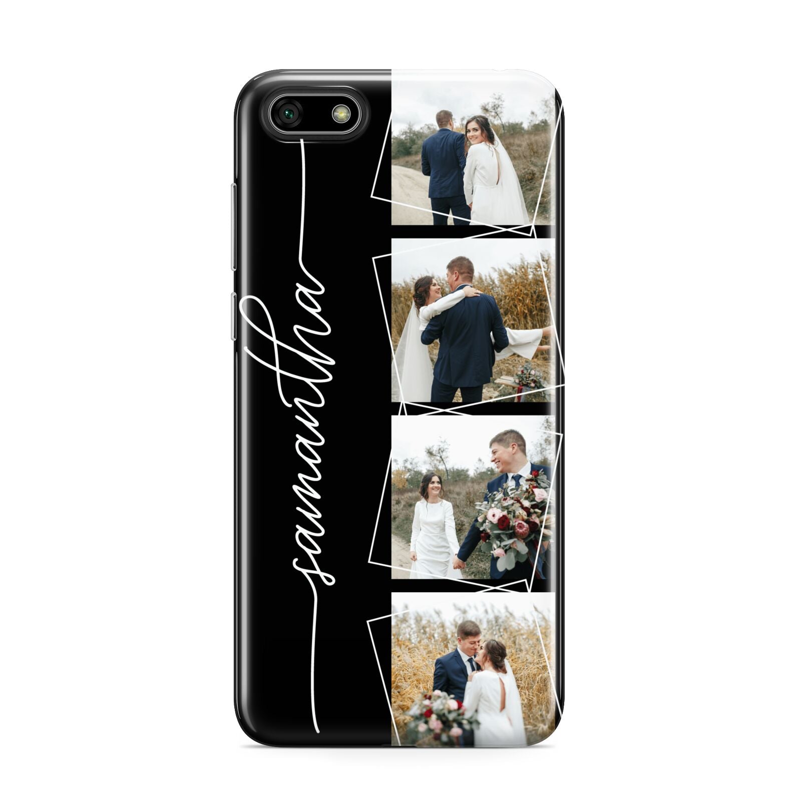 Personalised 4 Photo Couple Name Huawei Y5 Prime 2018 Phone Case