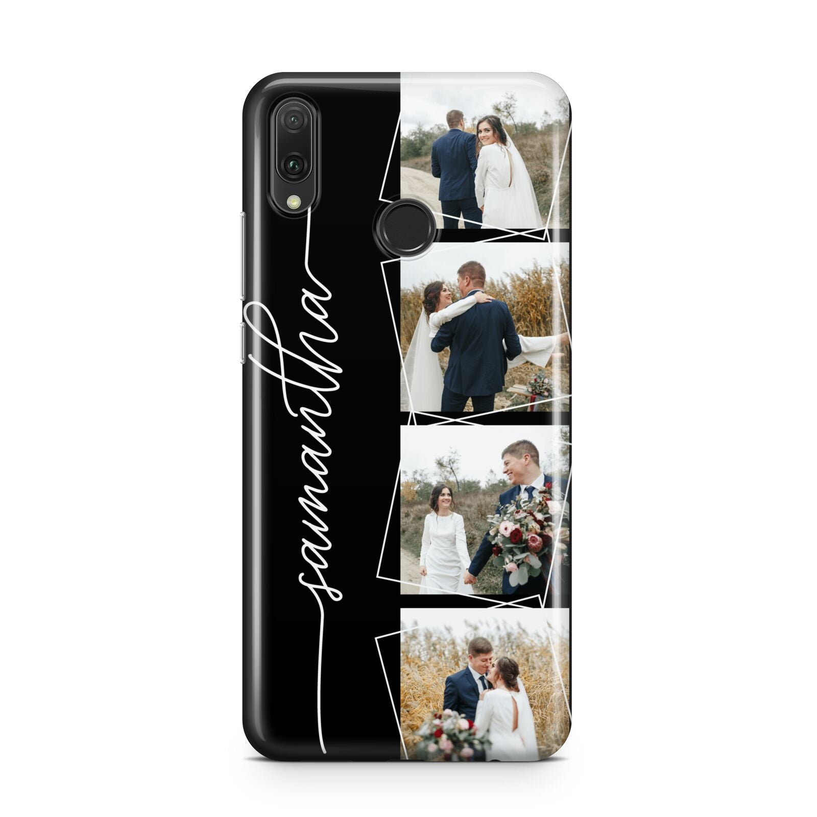 Personalised 4 Photo Couple Name Huawei Y9 2019