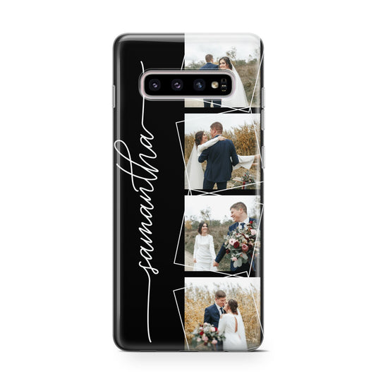 Personalised 4 Photo Couple Name Protective Samsung Galaxy Case