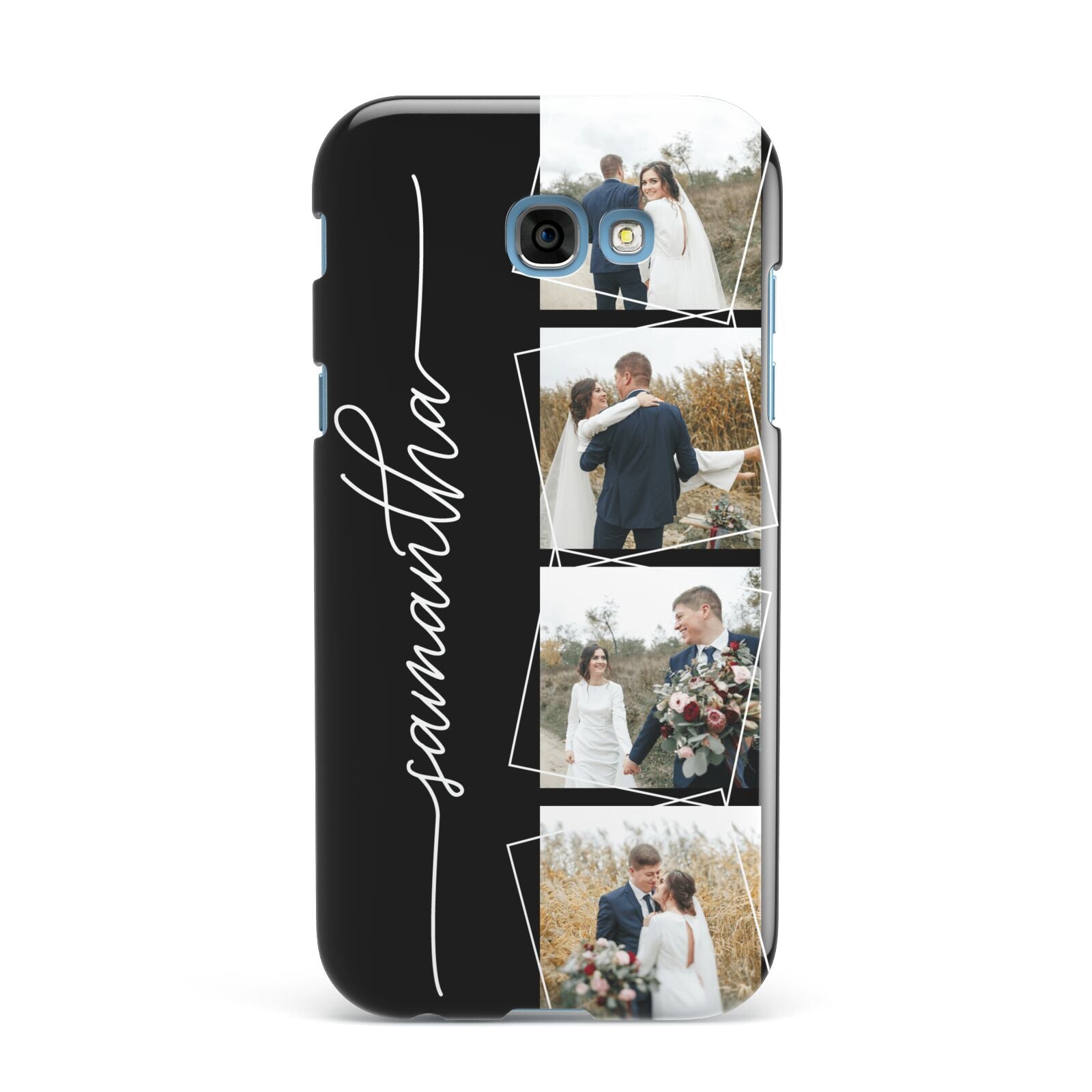 Personalised 4 Photo Couple Name Samsung Galaxy A7 2017 Case