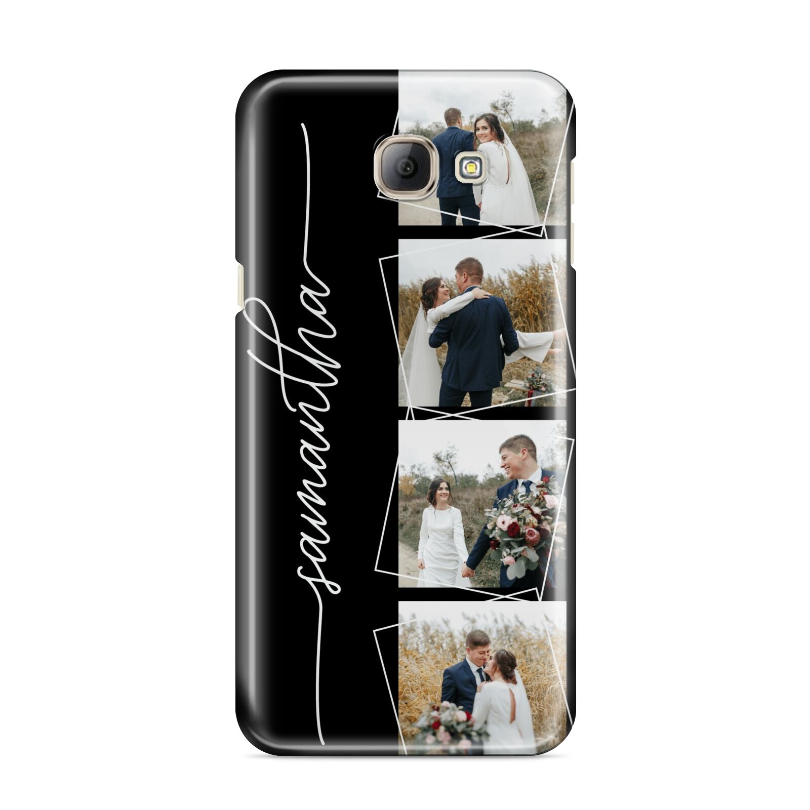 Personalised 4 Photo Couple Name Samsung Galaxy A8 2016 Case