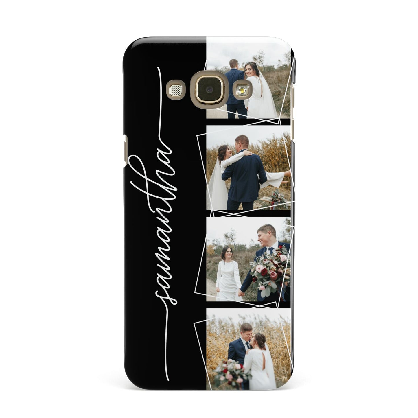 Personalised 4 Photo Couple Name Samsung Galaxy A8 Case
