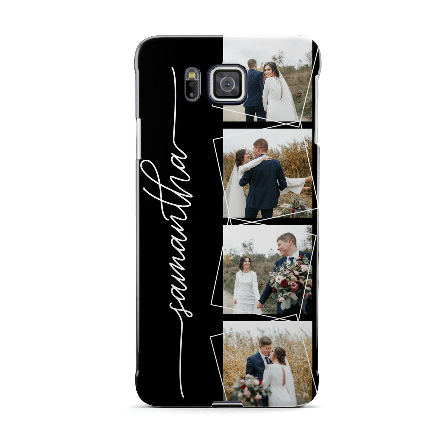 Personalised 4 Photo Couple Name Samsung Galaxy Alpha Case