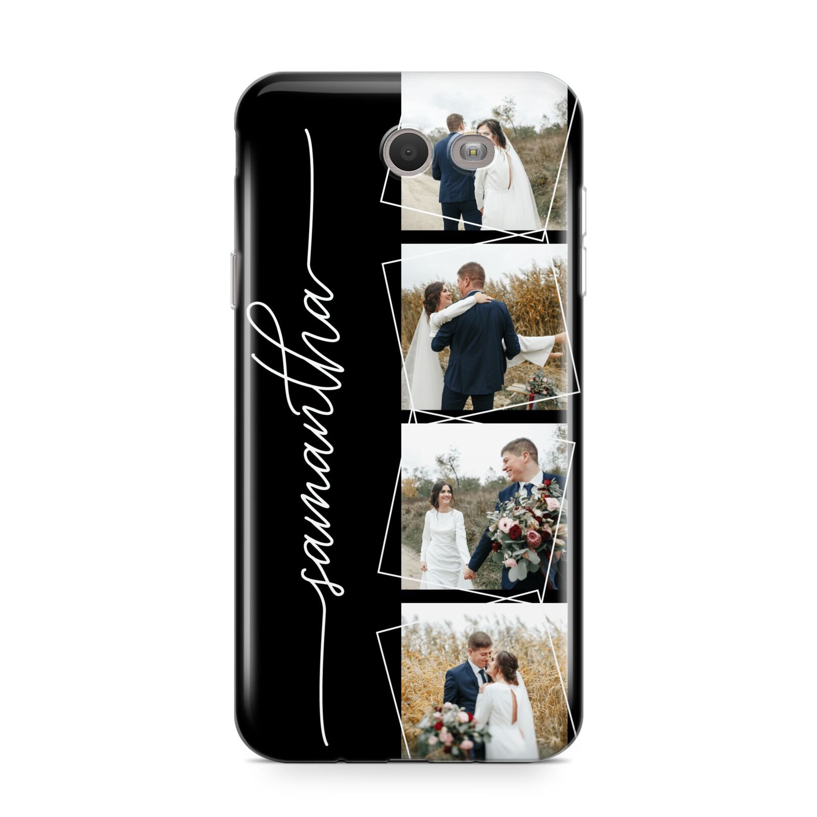 Personalised 4 Photo Couple Name Samsung Galaxy J7 2017 Case