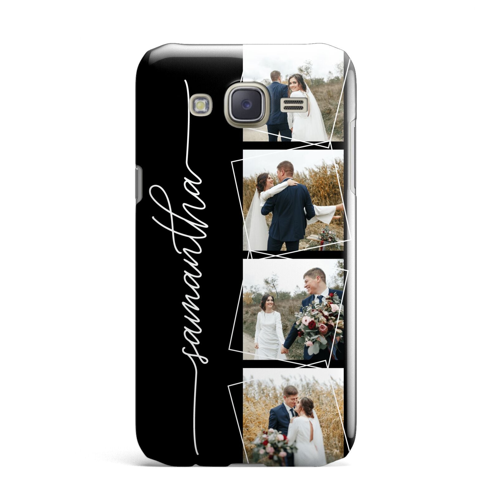 Personalised 4 Photo Couple Name Samsung Galaxy J7 Case