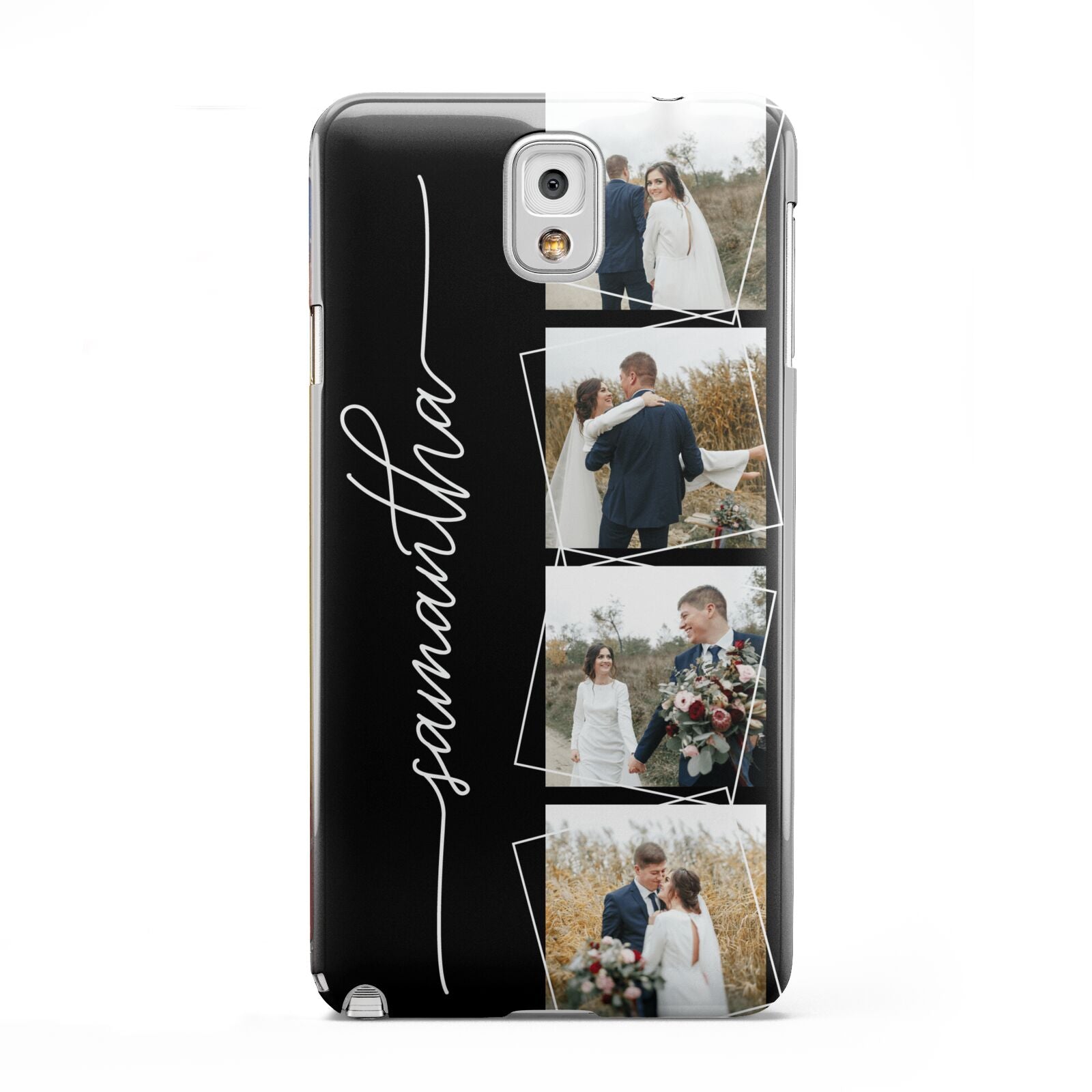 Personalised 4 Photo Couple Name Samsung Galaxy Note 3 Case