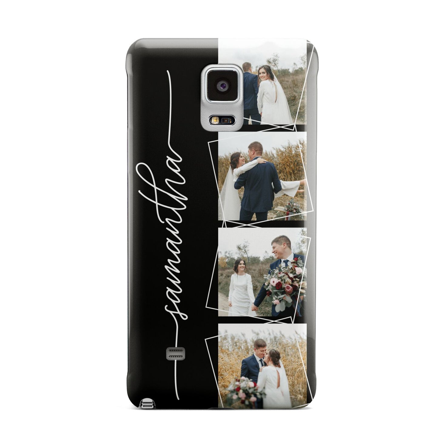 Personalised 4 Photo Couple Name Samsung Galaxy Note 4 Case