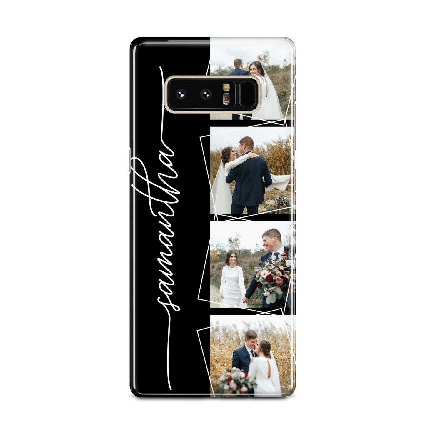Personalised 4 Photo Couple Name Samsung Galaxy Note 8 Case