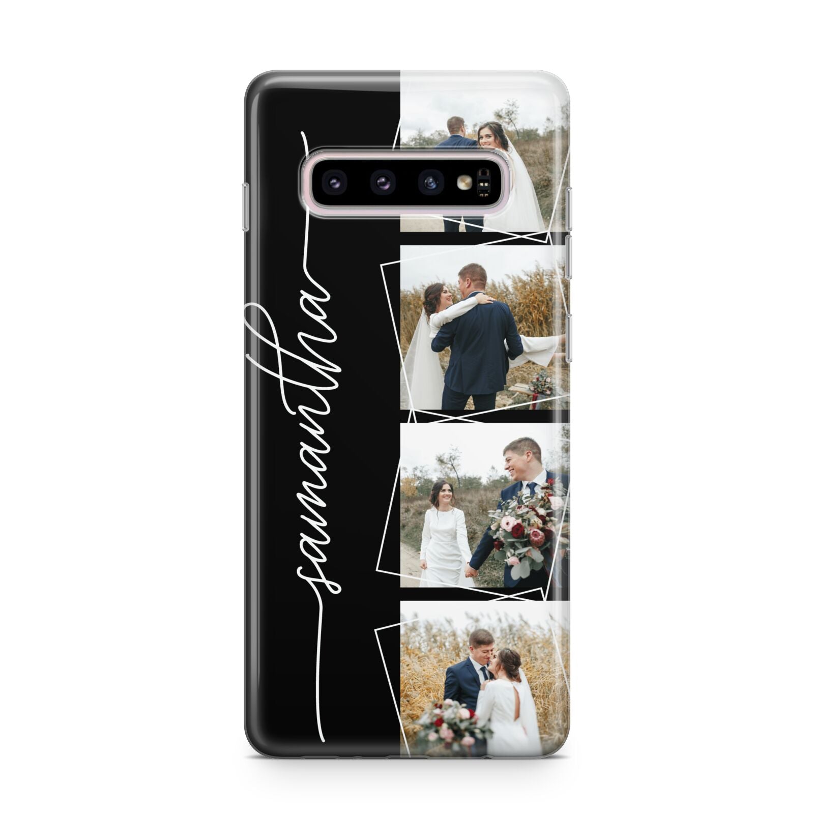 Personalised 4 Photo Couple Name Samsung Galaxy S10 Plus Case