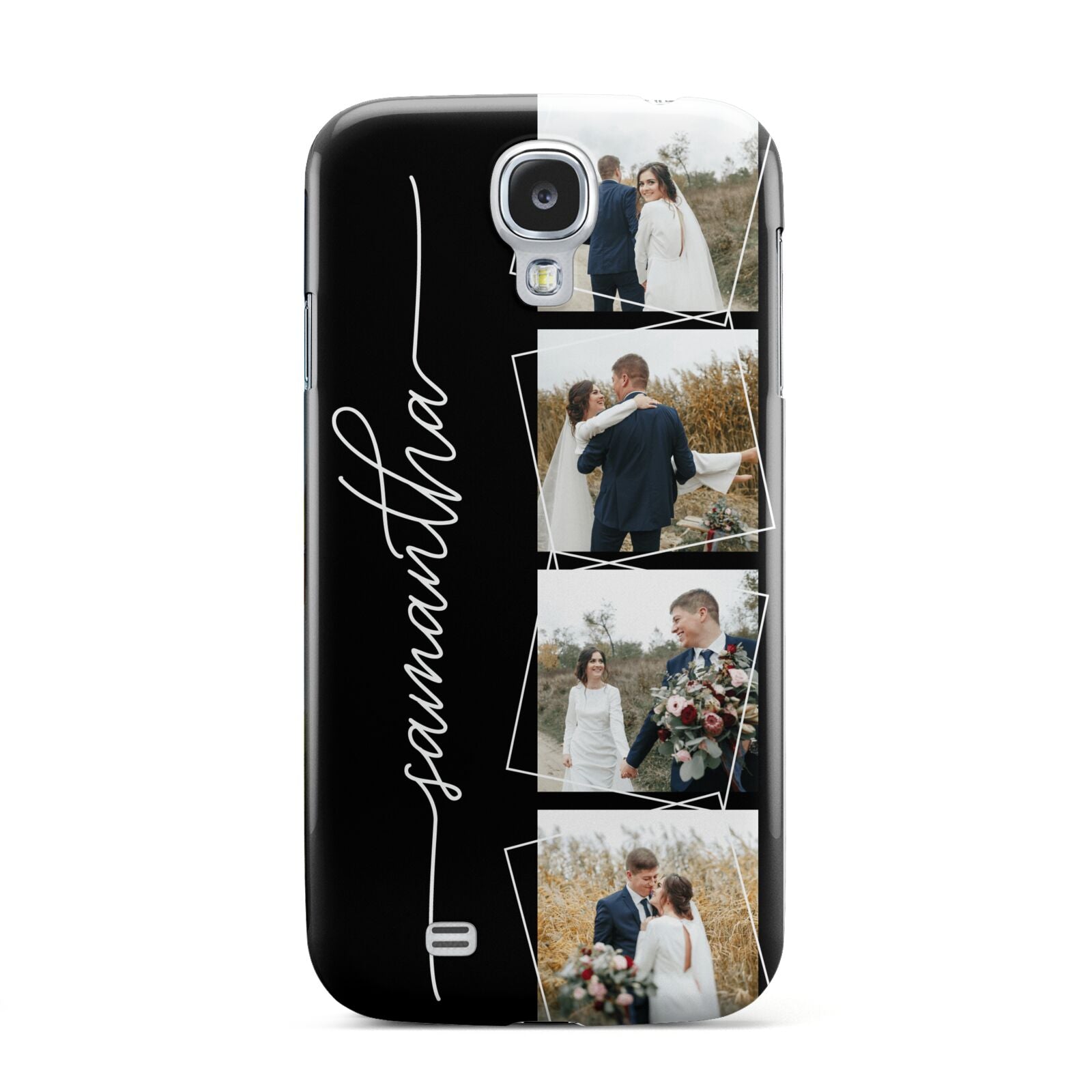 Personalised 4 Photo Couple Name Samsung Galaxy S4 Case