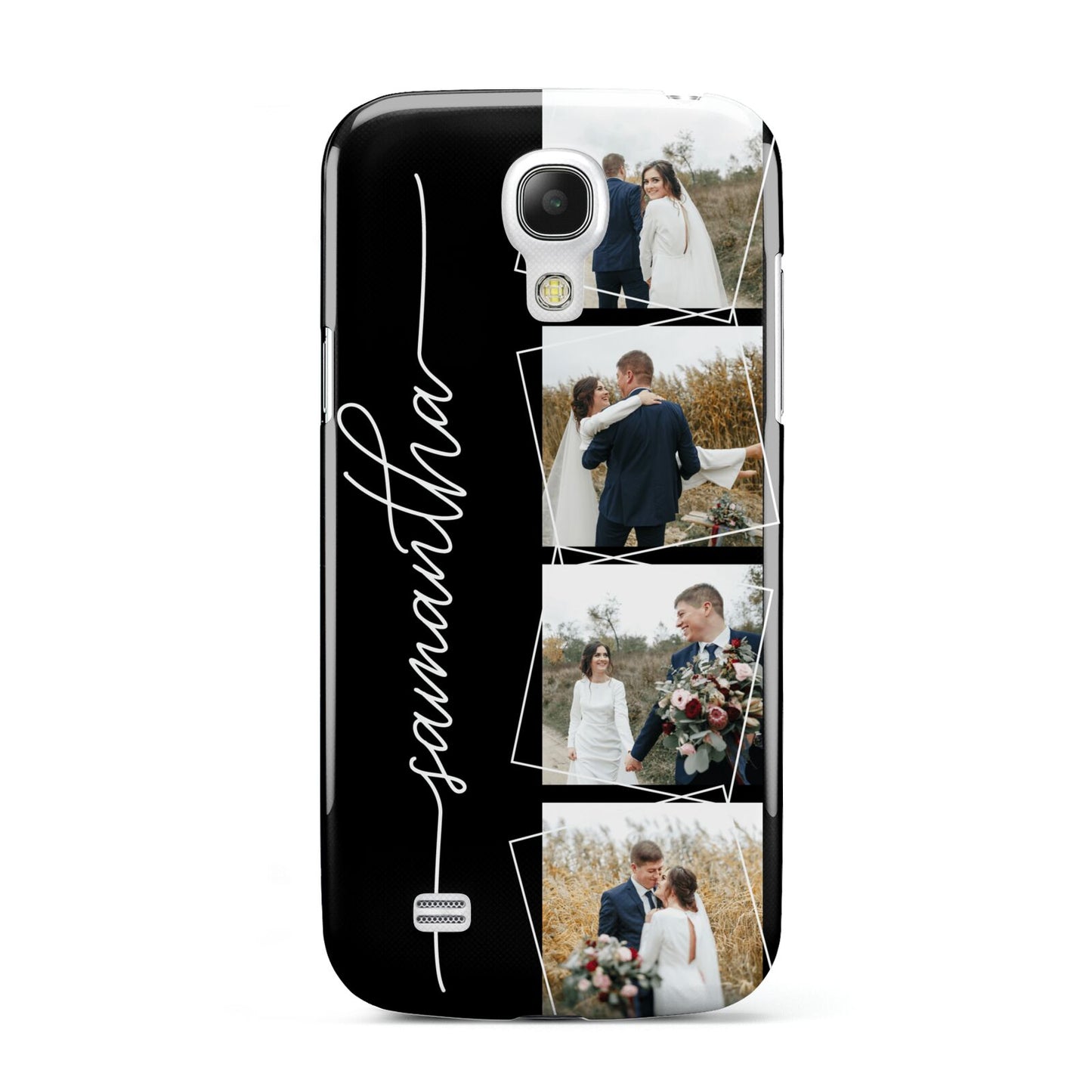 Personalised 4 Photo Couple Name Samsung Galaxy S4 Mini Case