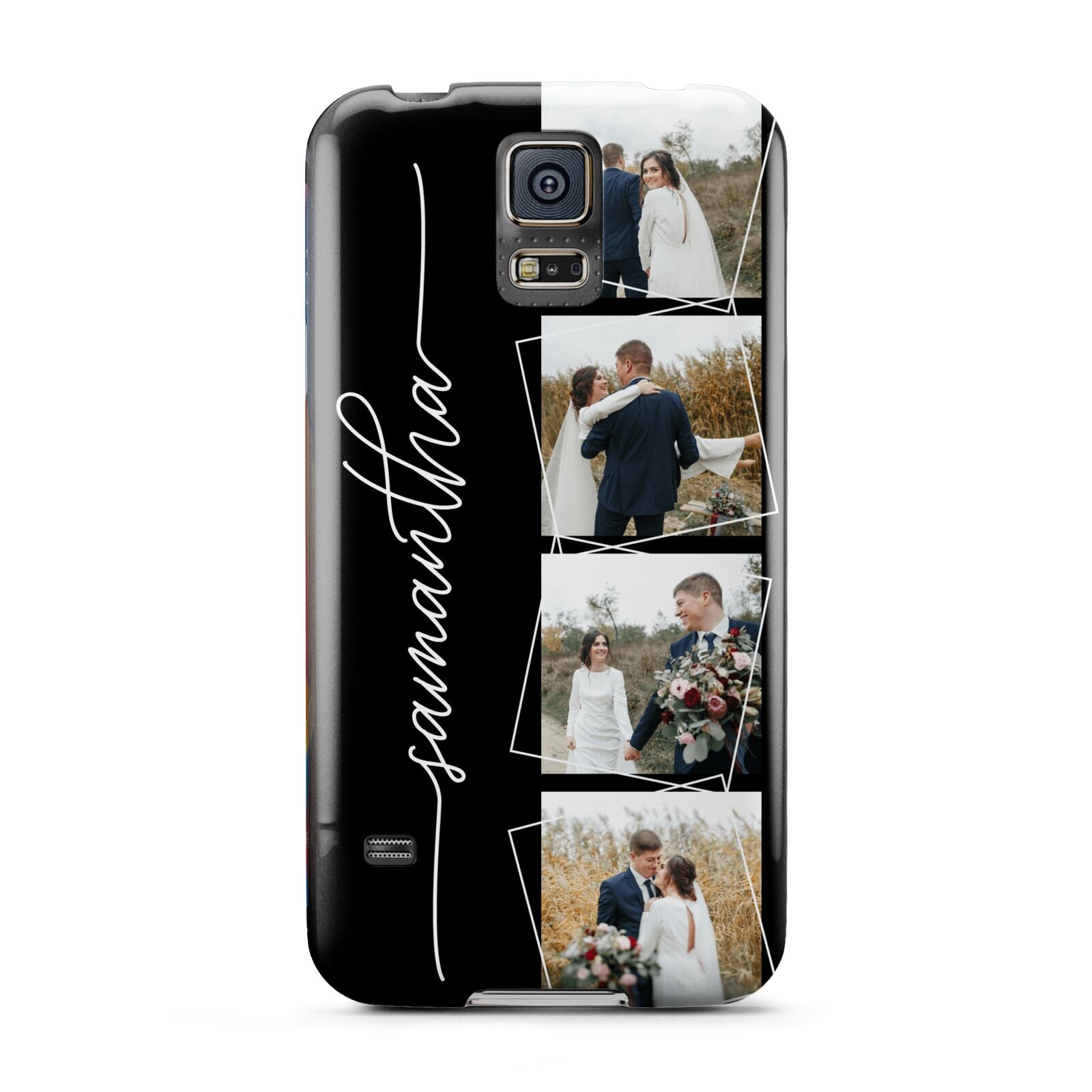 Personalised 4 Photo Couple Name Samsung Galaxy S5 Case