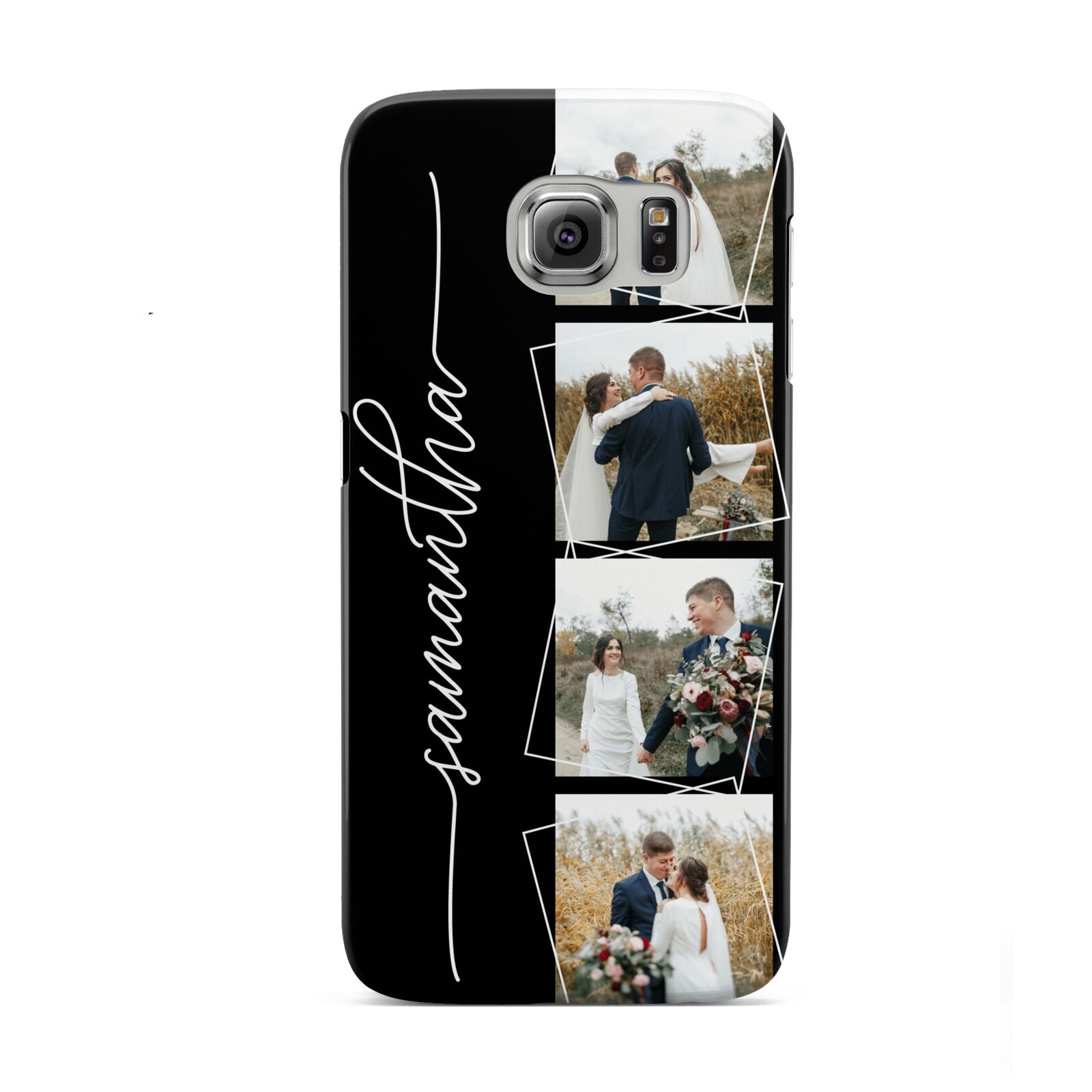 Personalised 4 Photo Couple Name Samsung Galaxy S6 Case
