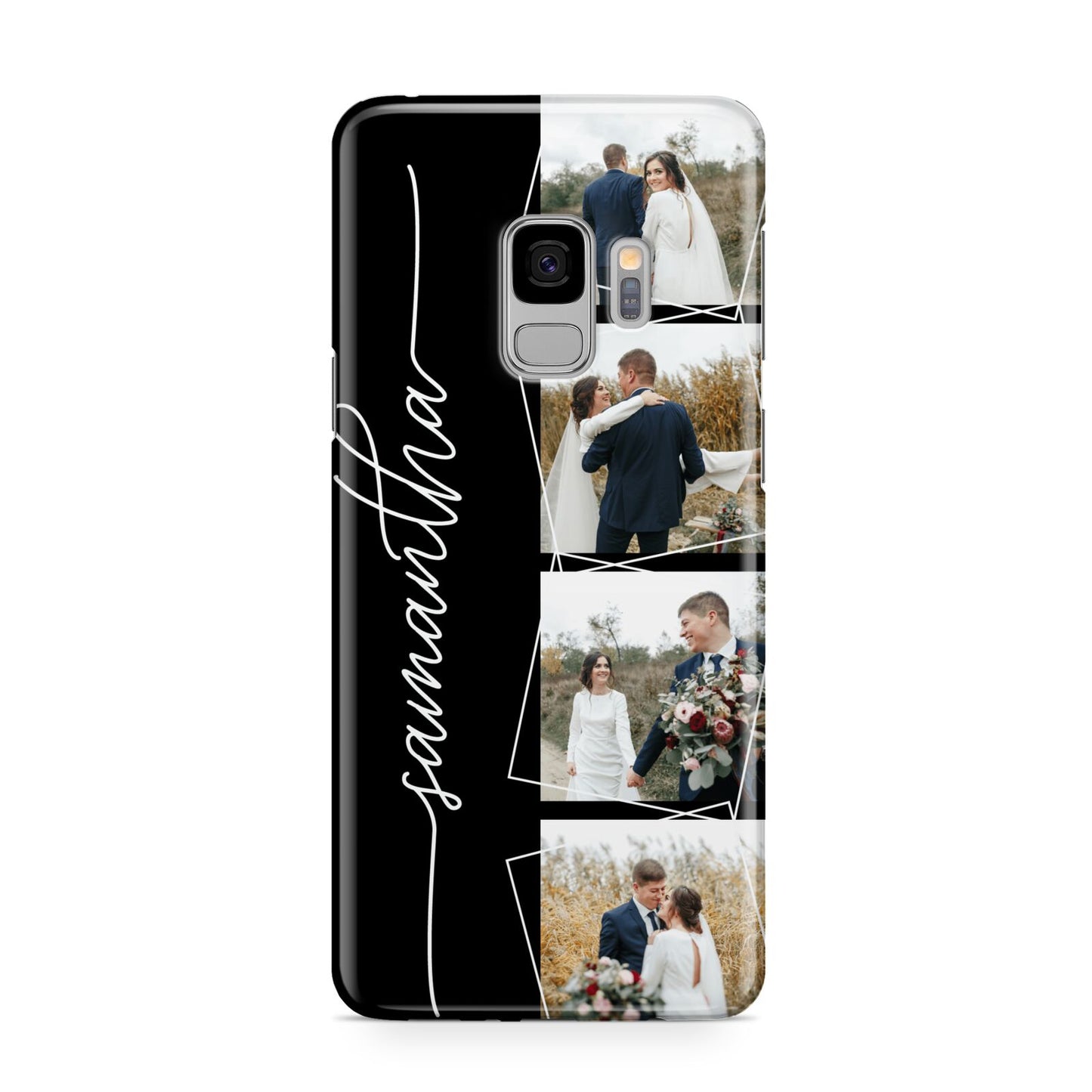 Personalised 4 Photo Couple Name Samsung Galaxy S9 Case