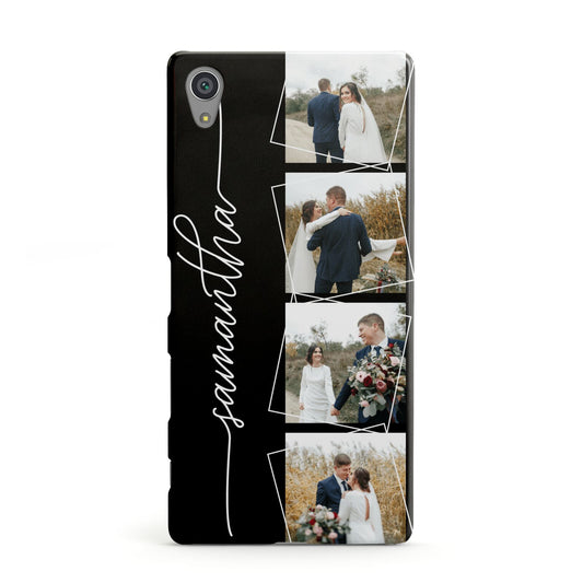 Personalised 4 Photo Couple Name Sony Xperia Case