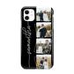 Personalised 4 Photo Couple Name iPhone 11 3D Tough Case