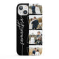 Personalised 4 Photo Couple Name iPhone 13 Full Wrap 3D Snap Case