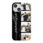 Personalised 4 Photo Couple Name iPhone 13 Mini Full Wrap 3D Snap Case