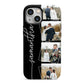 Personalised 4 Photo Couple Name iPhone 13 Mini Full Wrap 3D Tough Case