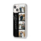 Personalised 4 Photo Couple Name iPhone 14 Clear Tough Case Starlight Angled Image