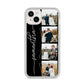 Personalised 4 Photo Couple Name iPhone 14 Plus Clear Tough Case Starlight