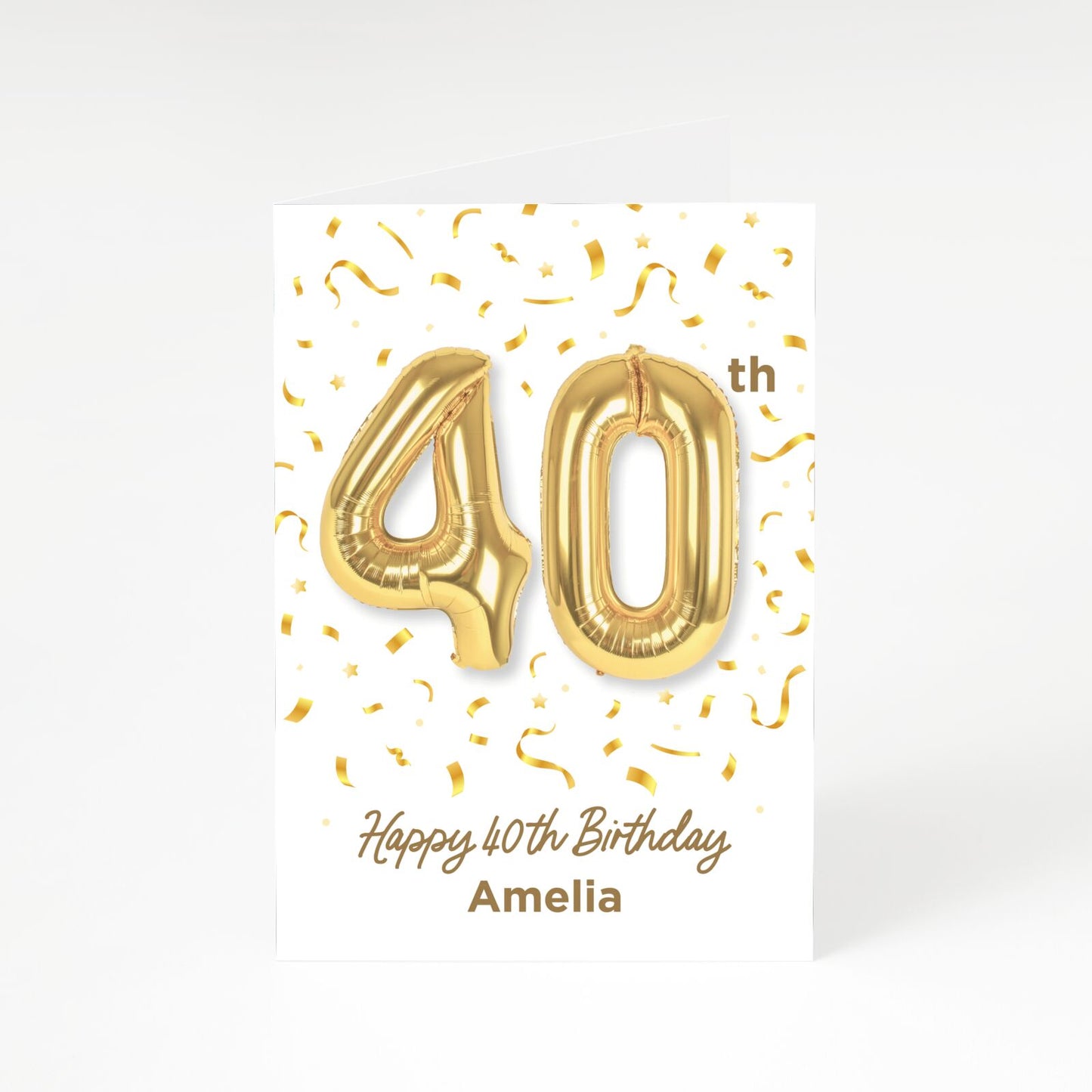 Personalised 40th Birthday A5 Greetings Card