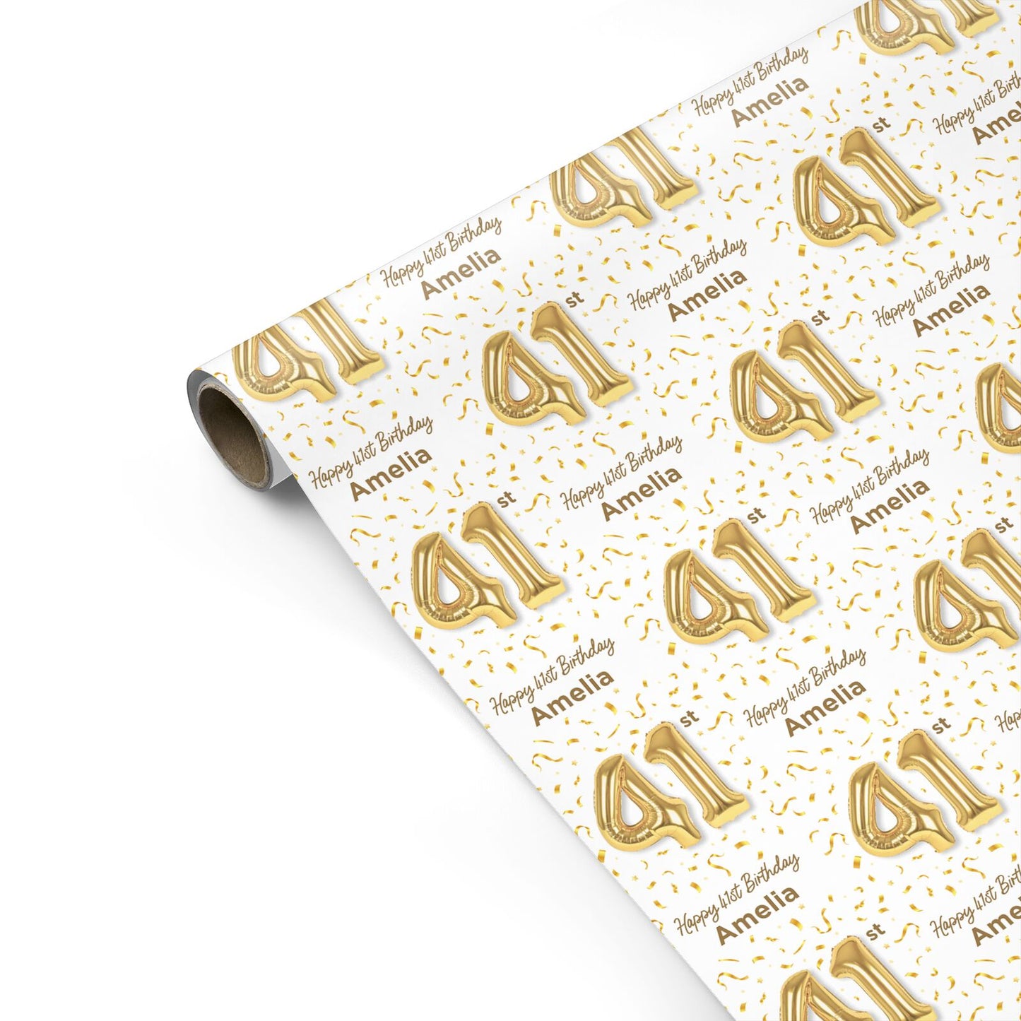 Personalised 41st Birthday Personalised Gift Wrap