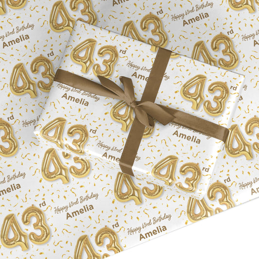 Personalised 43rd Birthday Custom Wrapping Paper