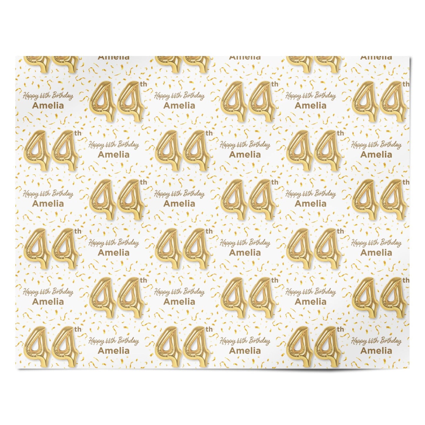 Personalised 44th Birthday Personalised Wrapping Paper Alternative