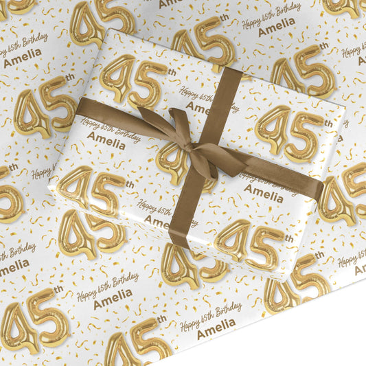 Personalised 45th Birthday Custom Wrapping Paper