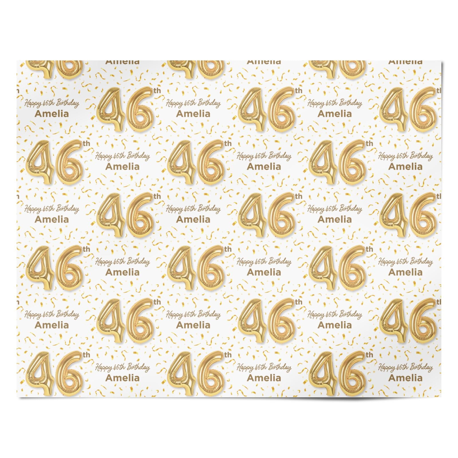 Personalised 46th Birthday Personalised Wrapping Paper Alternative