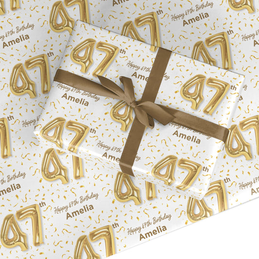 Personalised 47th Birthday Custom Wrapping Paper